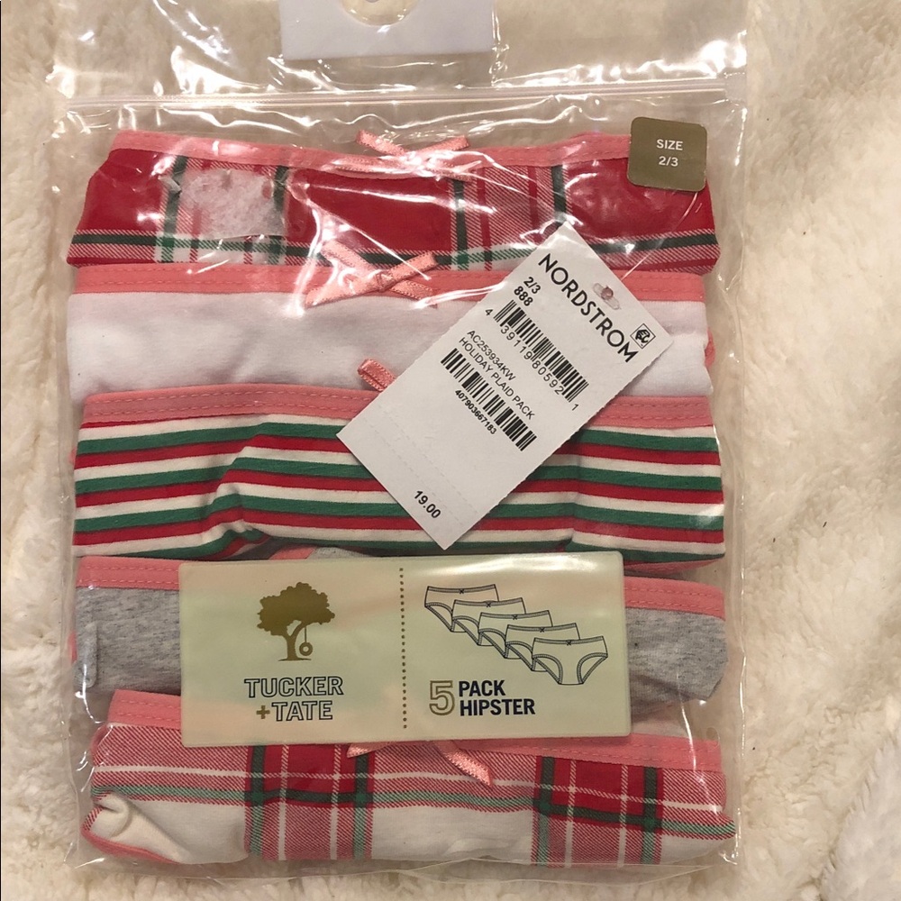Tucker + Tate Girls' Hipster Underwear Pack - Red, Pink, Green, Gray, White